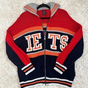 iets frans knitted zip up sweater